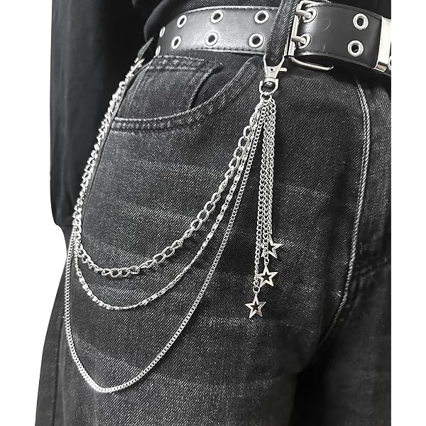 Amazon.com: KALIONE Hip Hop Pants Chain for Women, Vintage Star